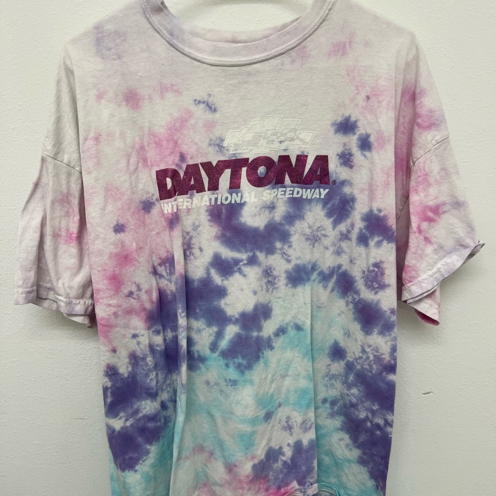 Women’s plus size nascar daytona international speedway tshirt tee 2xl tie dye